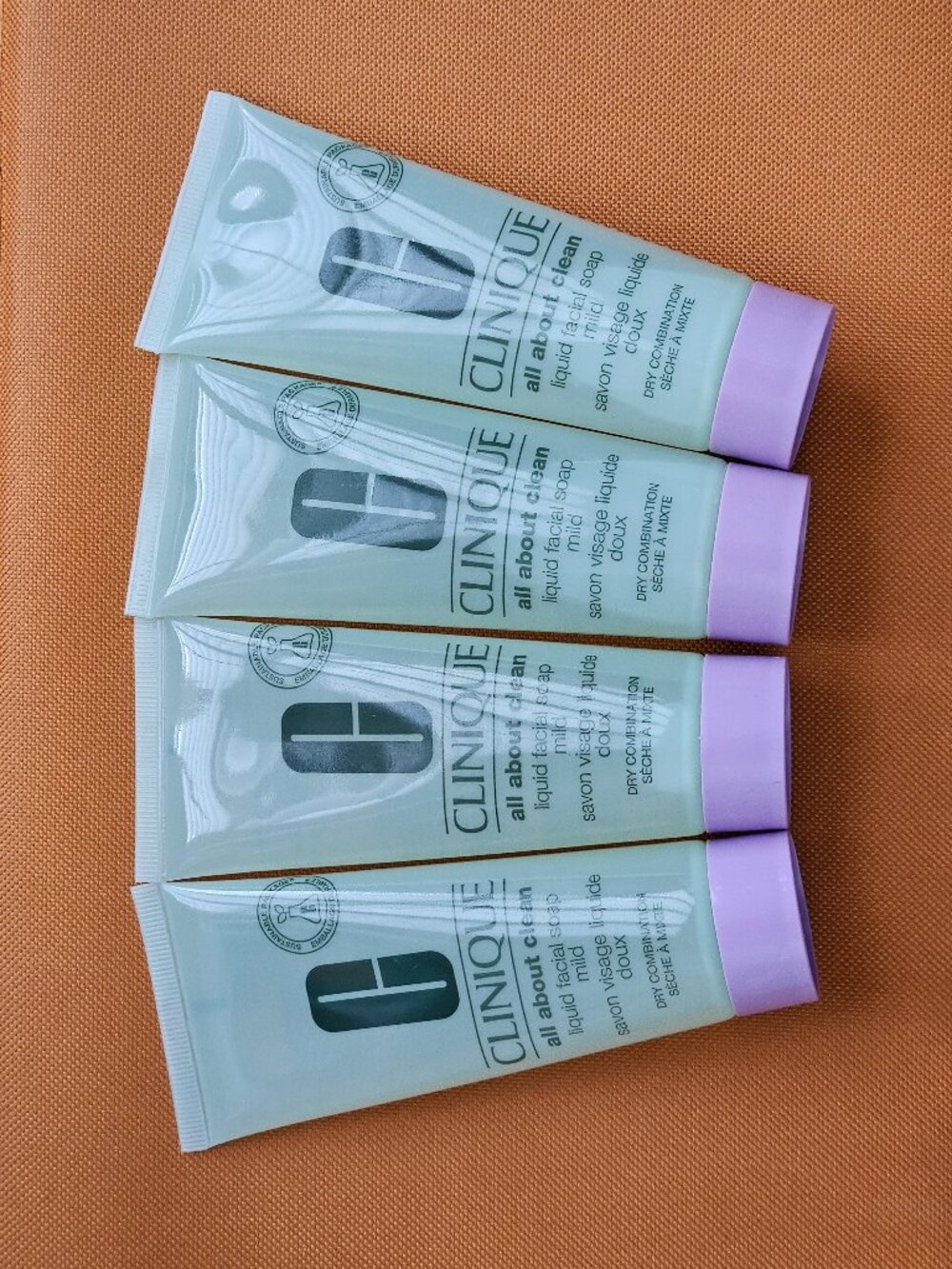 Clinique All About Clean Liquid Facial Soap Mild 2.5oz 4-Pack NEW 10oz